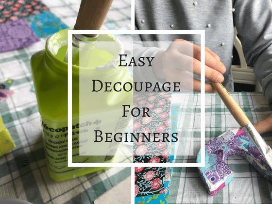 Simple decopage project for kids, decopage for beginners, decopatch for kids, easy kid's craft activity