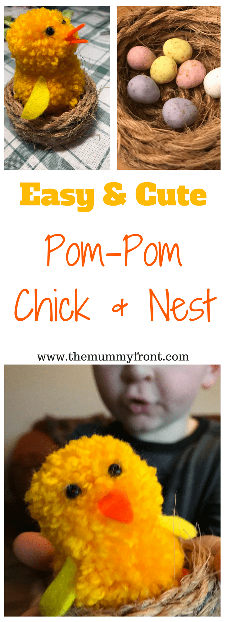 Easy & Cute Pom-Pom Chick and Nest | Easter Craft Activity | Kids Activity