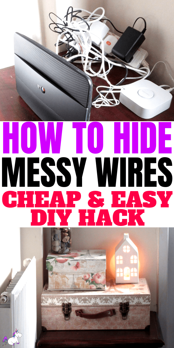 How To Hide Messy Wires Cheap & Easy DIY Hack | home decor | diy home decor | diy | life hack | cheap hack | easy hack | #diyhomedecor #diyprojects #lifehacks #messywires #homedecor 