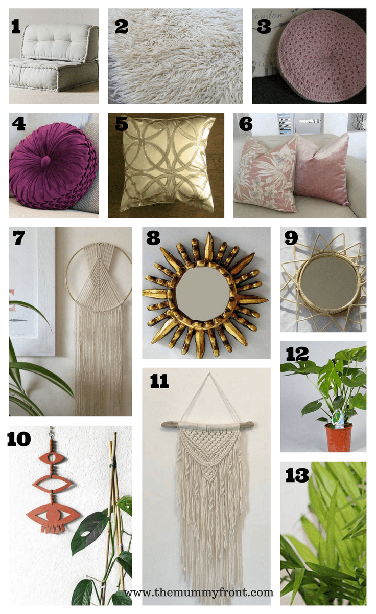 Beautiful Boho Inspired Products for your home