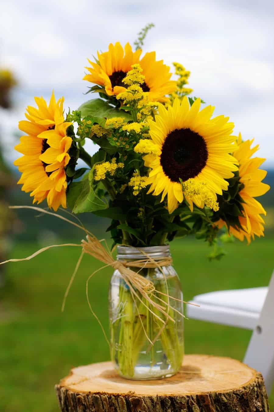 These bright yellow sunflowers are one of the best garden party ideas to try this year