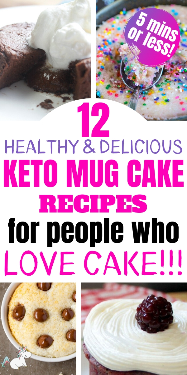 12 Healthy & Delicious Keto Mug Cakes For People who Love Cake!!! Are you following a low carb diet or want to satisfy your sweet tooth with a healthy cake recipe? Then you can't miss these easy mug cake recipes you can make in the microwave in less than 5 minutes! #ketomugcakes #mugcakes #keto #themummyfront