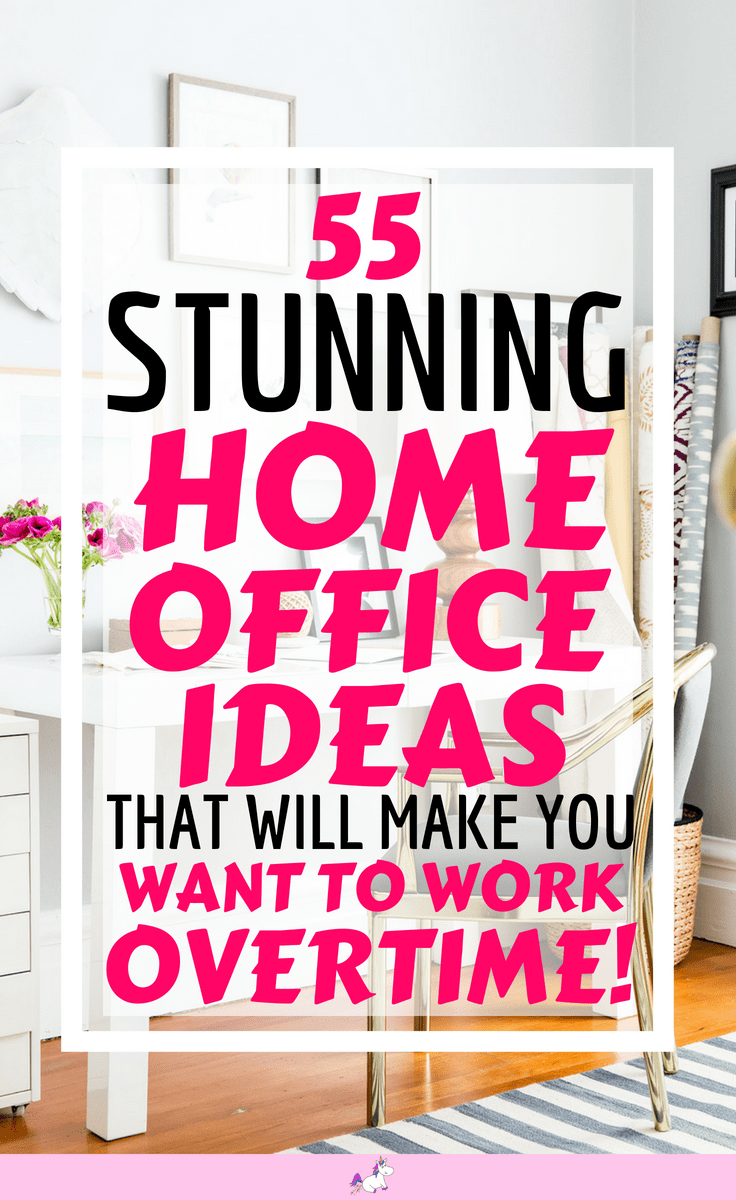 55 Small Home Office Ideas that Will Make You Want To Work Overtime! #homeoffice #smallhomeoffice #smallspaceideas #homeofficeideas #howtocreateahomeoffice