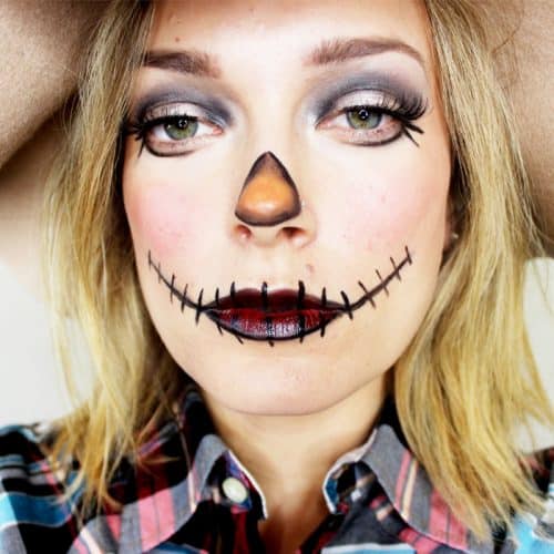 8 Easy Scarecrow Makeup Tutorials That Look Awesome - The Mummy Front