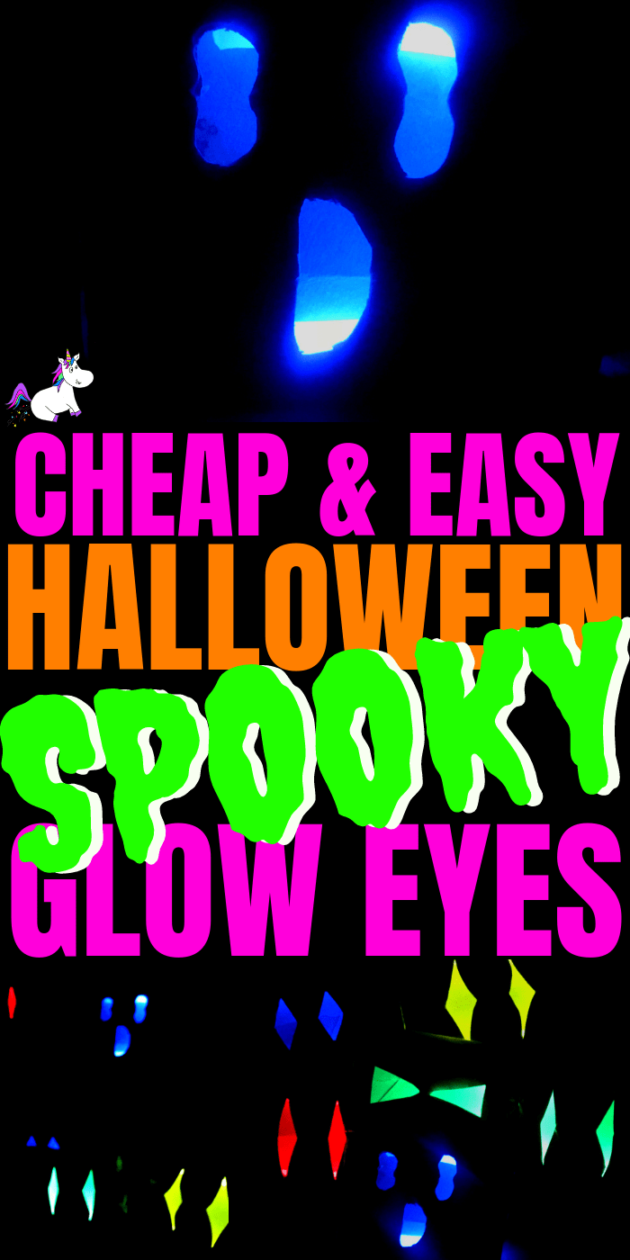 Easy Halloween Crafts ~ Cheap & Easy Spooky Glow Eyes Halloween Craft For Kids, Awesome Cheap Halloween Party Idea #halloweencrafts #easyhalloweencrafts #kidscrafts #kidsartsandcrafts #diyhalloweendecorations