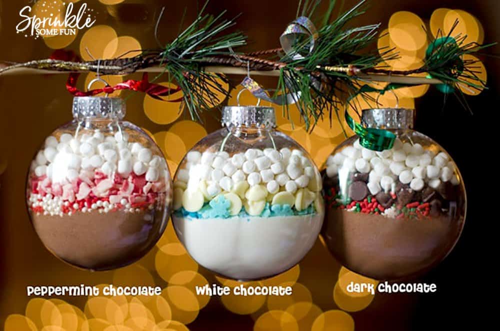 Hot Chocolate filled baubles