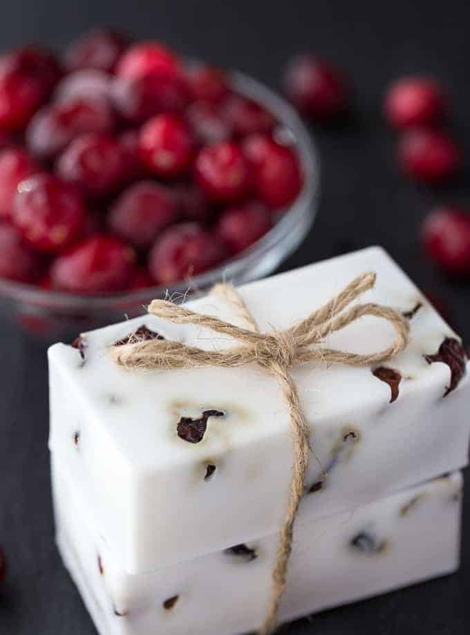 cranberry shea butter soap
