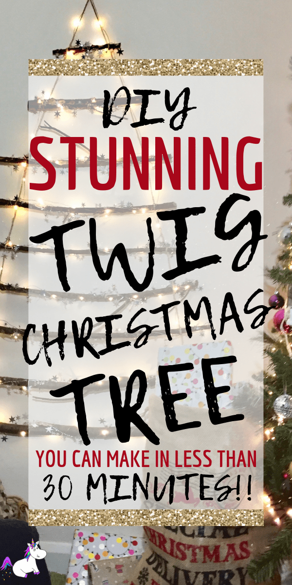 How To Make This DIY Stunning Twig Christmas Tree You Can Make In Less Than 30 Minutes | DIY Christmas Decorations | Rustic Christmas tree | DIY Christmas tree Via https://themummyfront.com #christmastreeideas #christmastree #diychristmascrafts #diychristmasdecorations