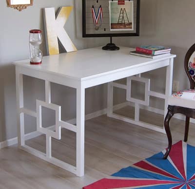 This stunning desk is one of the easiest Ikea desk hacks to try