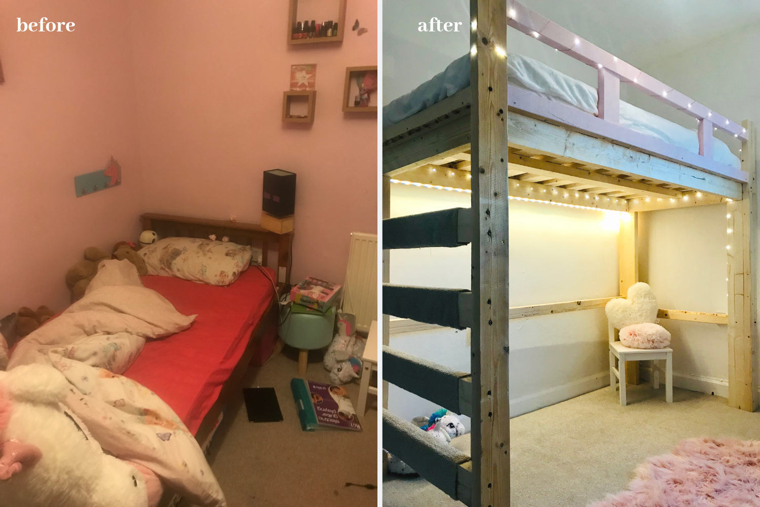 Stunning Bedroom Makeover You Can Do On A Really Small Budget - Including Embarrassing Before Pics | DIY Home decor | Bedroom Makeover Ideas | Small bedroom ideas | DIY bed | DIY projects | Home decor on a budget | Via https://themummyfront.com #themummyfront #bedroommakeover #bedroommakeoveronabudget #bedroommakeoverideas #homedecoronabudget #diyhomedecor #bedroombeforeandafter