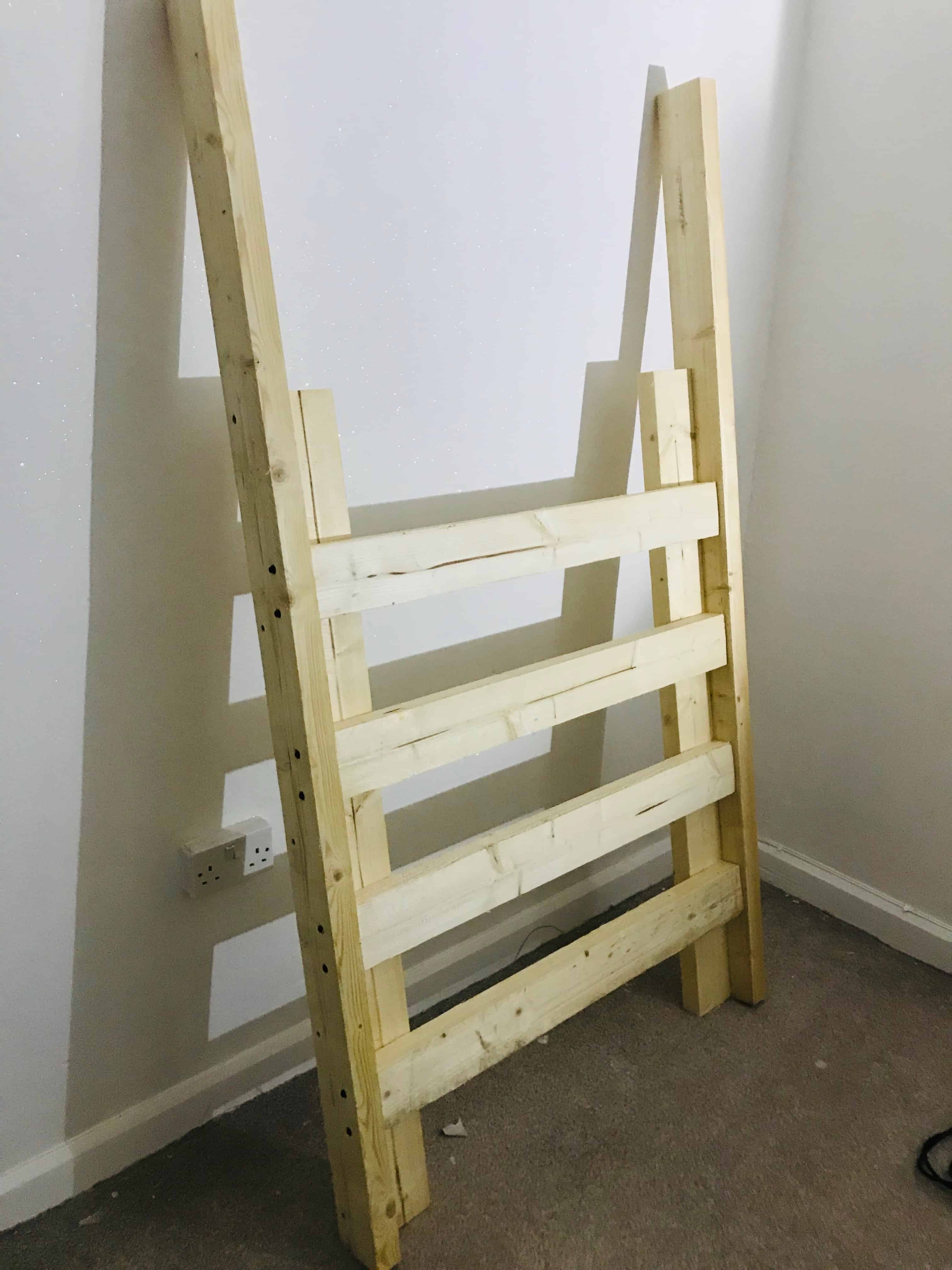 diy cabin bed ladder for bedroom makeover