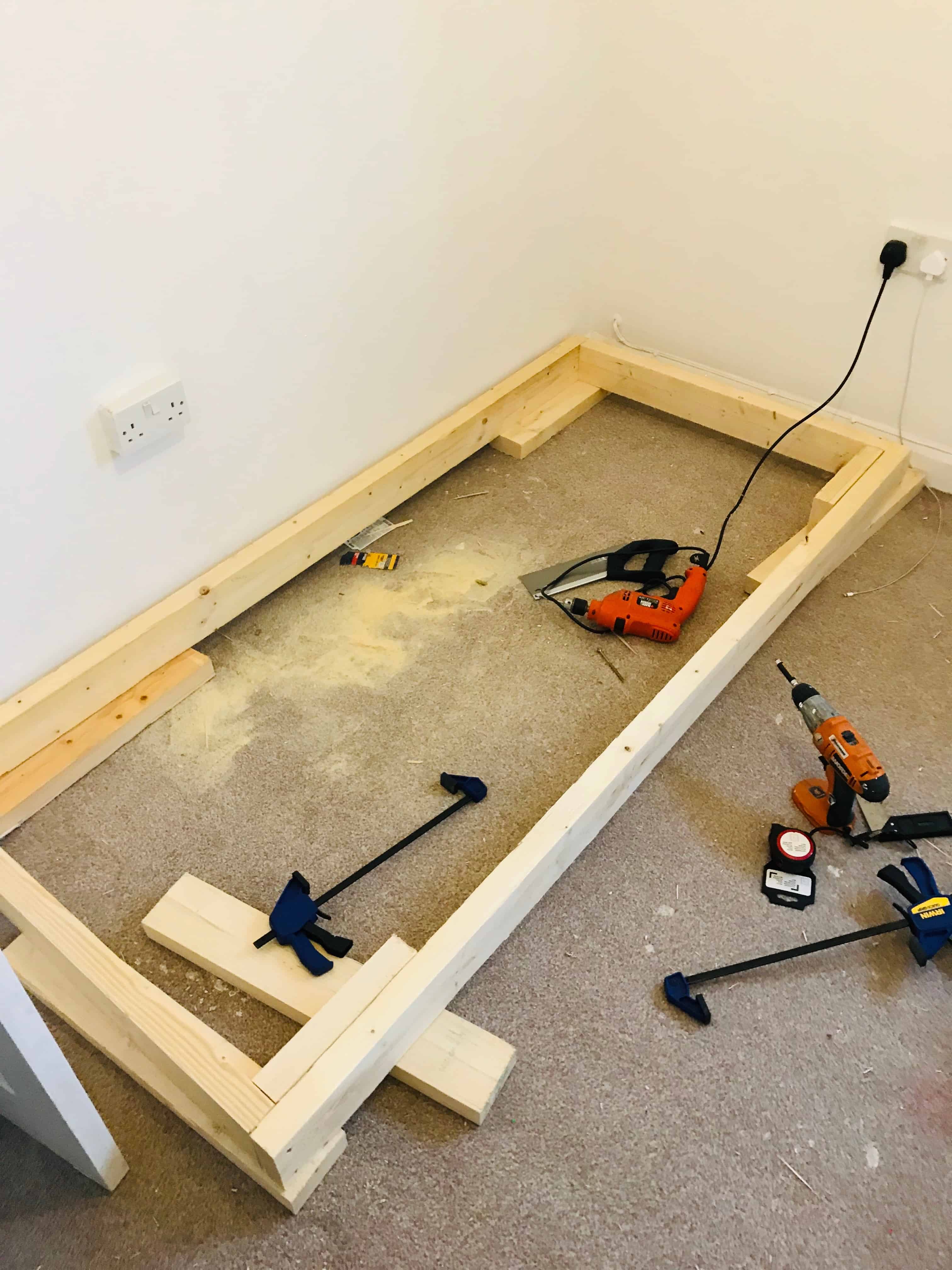 diy cabin bed frame