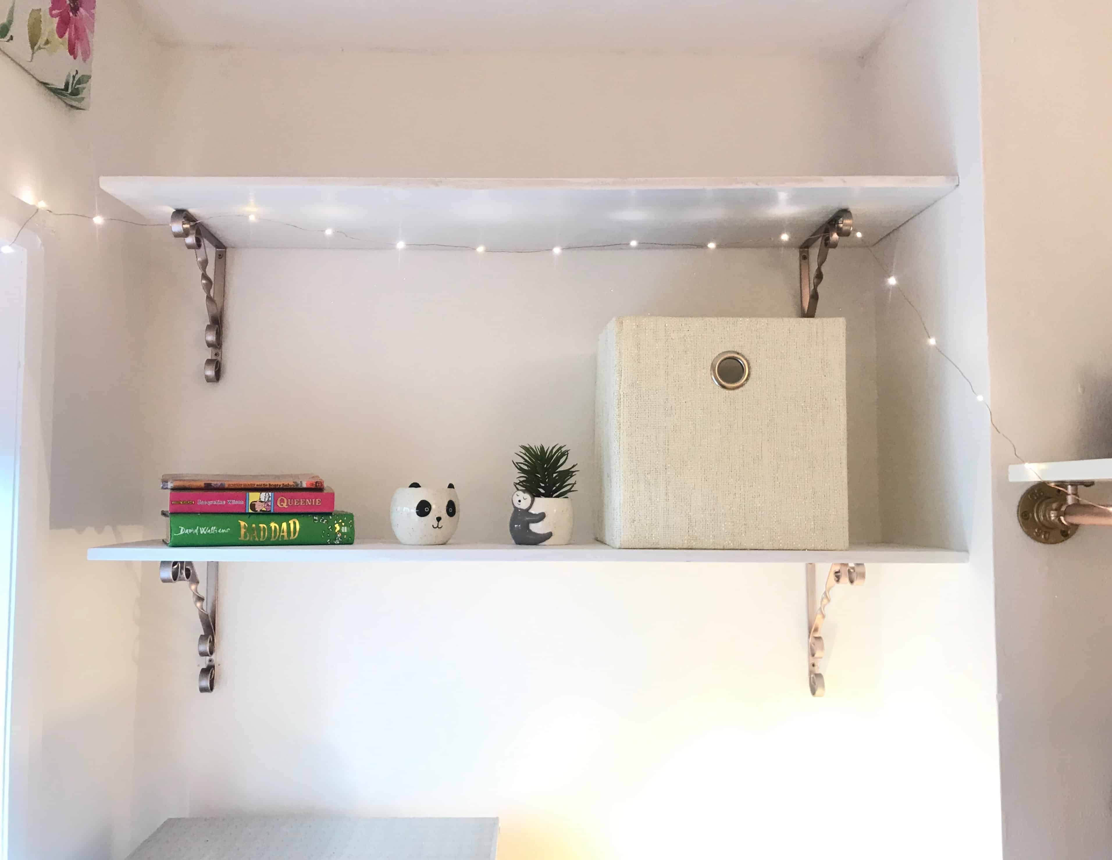 bedroom storage shelves