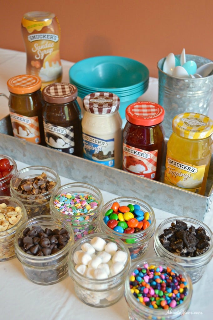 This DIY Ice Cream Bar Is The Perfect Addition To Your Summer Party! Everyone will enjoy getting creative and making their favorite ice cream sundaes!