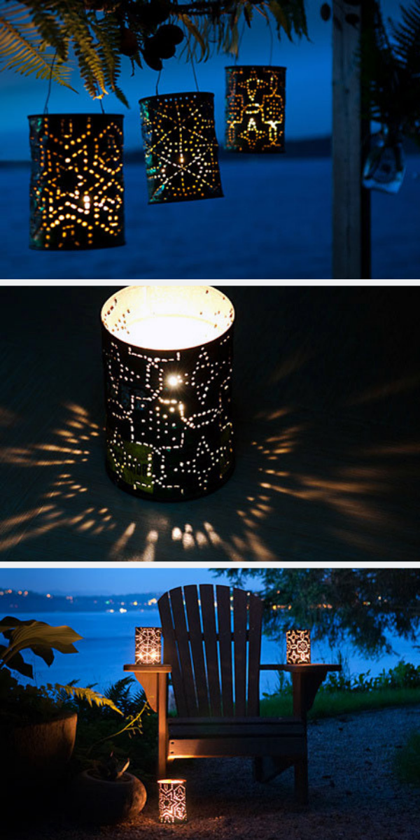 Stunning garden lanterns, perfect garden lighting idea for a summer party