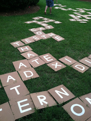 Giant lawn scrabble party game! This summer party game will be so much fun!