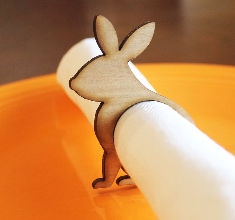 Easter bunny napkin rings