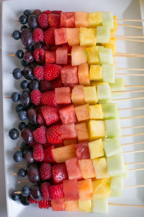 Summer fruit kebabs are a delicious and healthy summer party food idea that everyone will love!