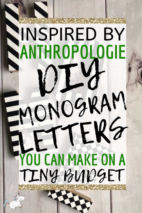 DIY Monogram Letters inspired by Anthropologie, If you love creative home decor on a budget you will love this easy craft idea