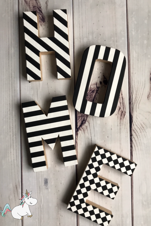 Cheap and Easy DIY Monogram Washi Tape Letters... A Brilliant Anthropologie Knockoff You Can Actually Do! These Monogram letters will be a great addition to your home decor or give them to someone you love as a great DIY Gift Idea!