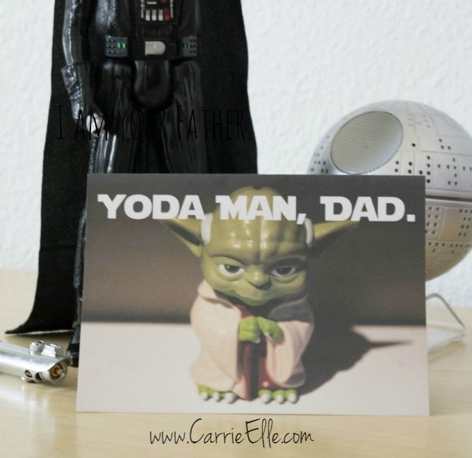 One of the best FREE Printable fathers day cards with a star wars theme