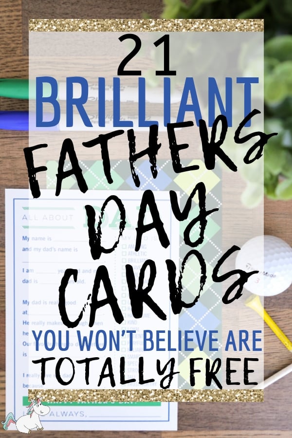 21 Best Printable Fathers Day Cards Dad Will Love! - The Mummy Front