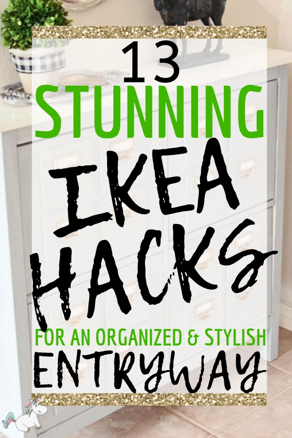 13 Stunning IKEA Entryway Hacks For An Organized & Stylish Entryway... Give the right first impression & a cozy warm welcome with the incredible Ikea Hacks That will make your hallway loook amazing... even if you have a small entryway! Click to be inspired #themummyfront