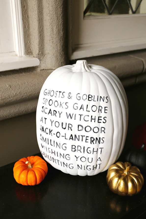 This painted pumpkin is one of the best DIY halloween decorations to try this year