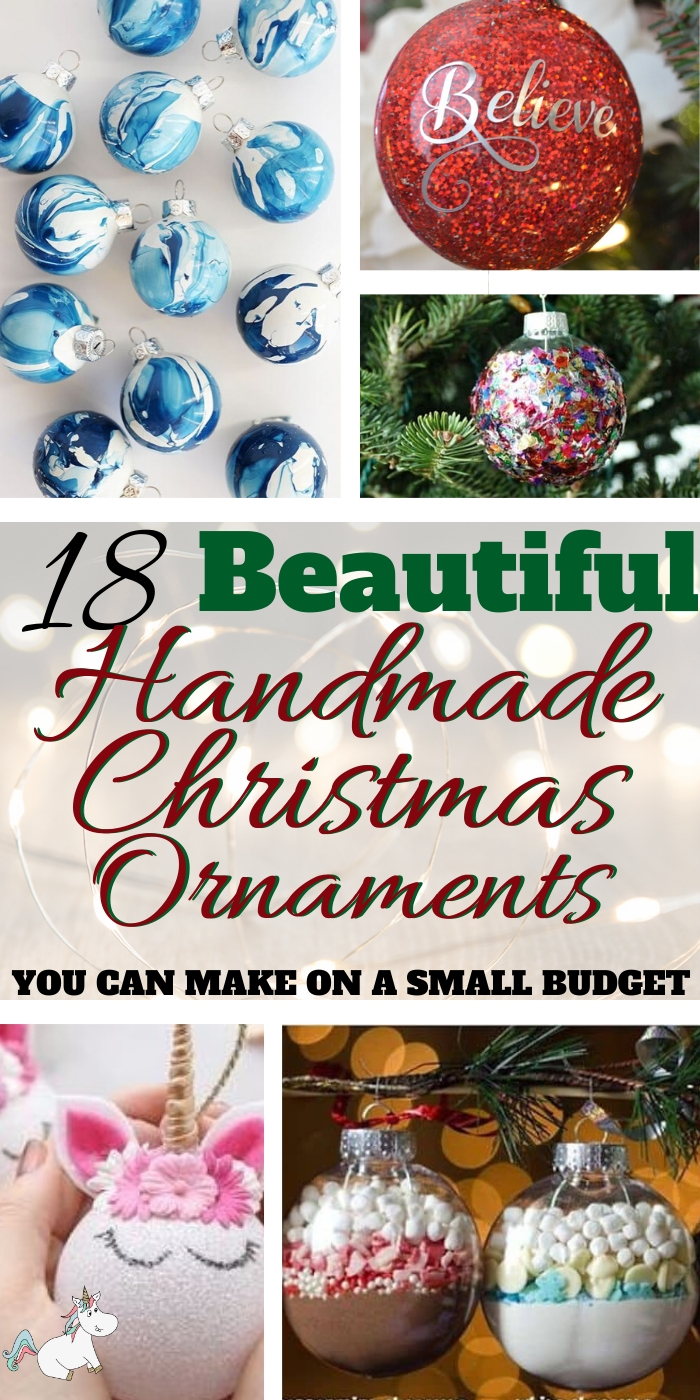 18 Beautiful Handmade Christmas Ornaments You Can Make On a Budget! If you're looking for some beautiful Christmas Ornaments then look no further than these stunning festive DIY baubles I've found for you today... from snowman ornaments the kids can help create to stunning pearl ornaments, you'll find the perfect Christmas decoration for your tree in this list... Click for all the inspo #themummyfront