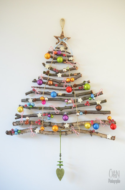 diy twig tree with decorations