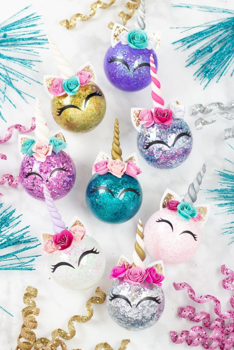 Unicorn Glitter Ornaments