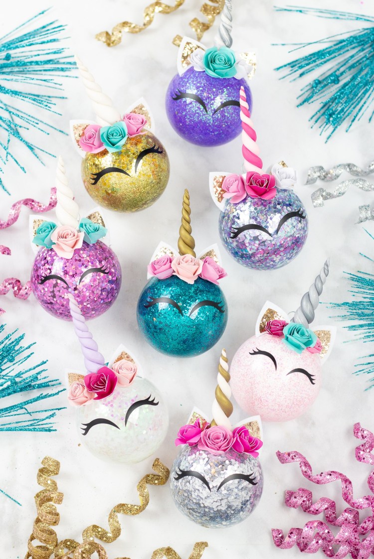 Unicorn Glitter Ornaments