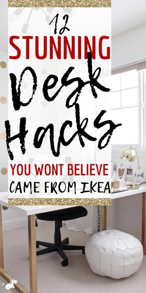 12 Money Saving Ikea Desk Hacks You Cannot Afford To Miss In 2019 | Ikea hacks | DIY home decor | ikea furniture | ikea furniture hacks | Ikea DIY | Via: https://themummyfront.com #themummyfront.com #ikeahacks #ikeafurniturehacks #ikeadiy #ikeahacks #ikeadeskhack #diydesk #desksetup #deskdecor