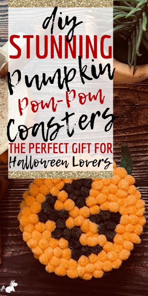 Stunning DIY Pumpkin Coasters! Have you been wondering what a great gift for Halloween lovers could be? Well look no further than these super adorable Halloween coasters.. it's the perfect DIY Halloween gift idea that every one will love to receive! #halloween #halloweendiy #diyhalloween #pumpkincrafts