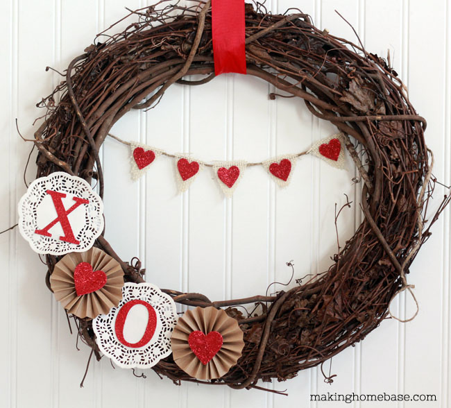 Make a Tissue Paper Heart Wreath With Your Kids