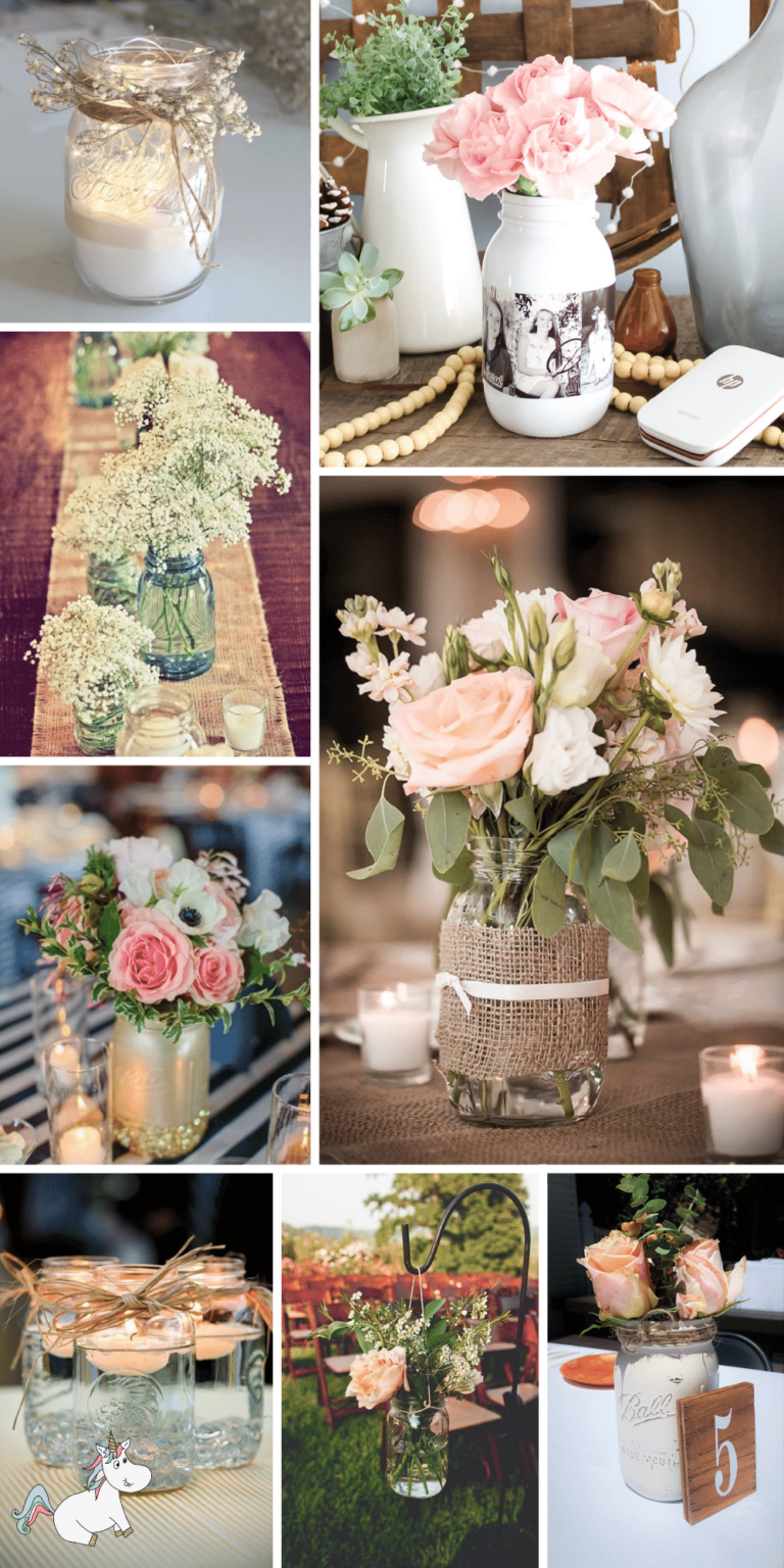 101 DIY Wedding Mason Jar Ideas You Can't Miss - The Mummy Front