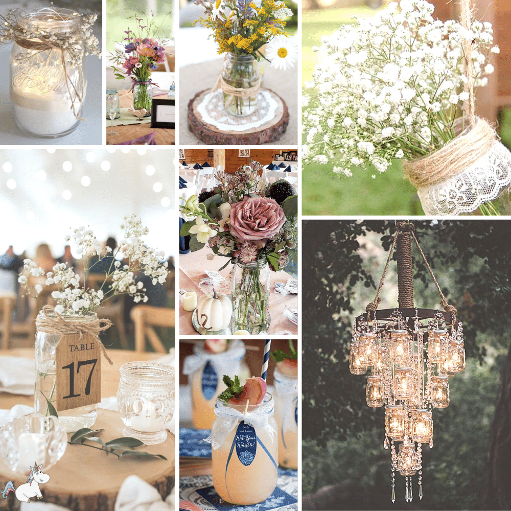 101 DIY Wedding Mason Jar Ideas You Can't Miss - The Mummy Front