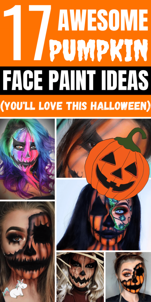 Spooky & Sizzling: 17 Pumpkin Face Paint Ideas For Women - The Mummy Front