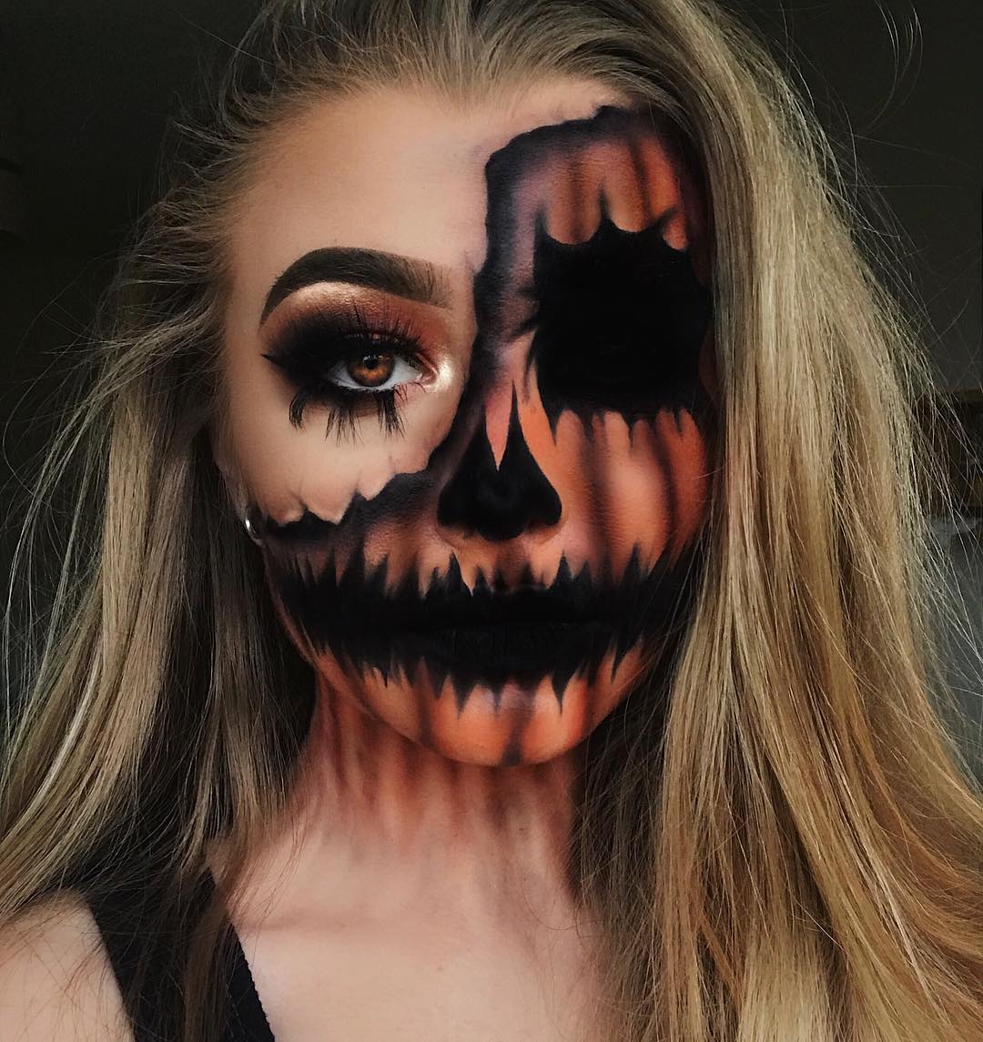 Halloween Pumpkins Face Paint Photo