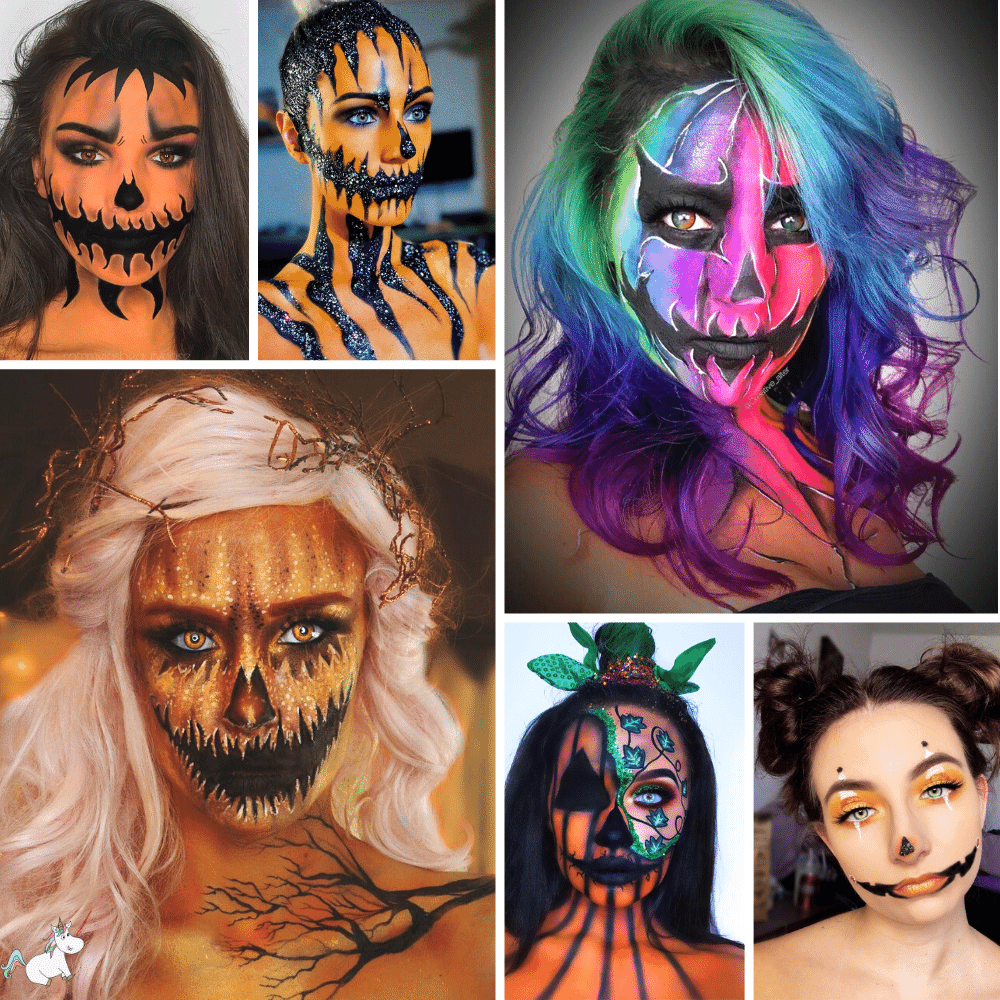 Easy kids pumpkin face paint ideas