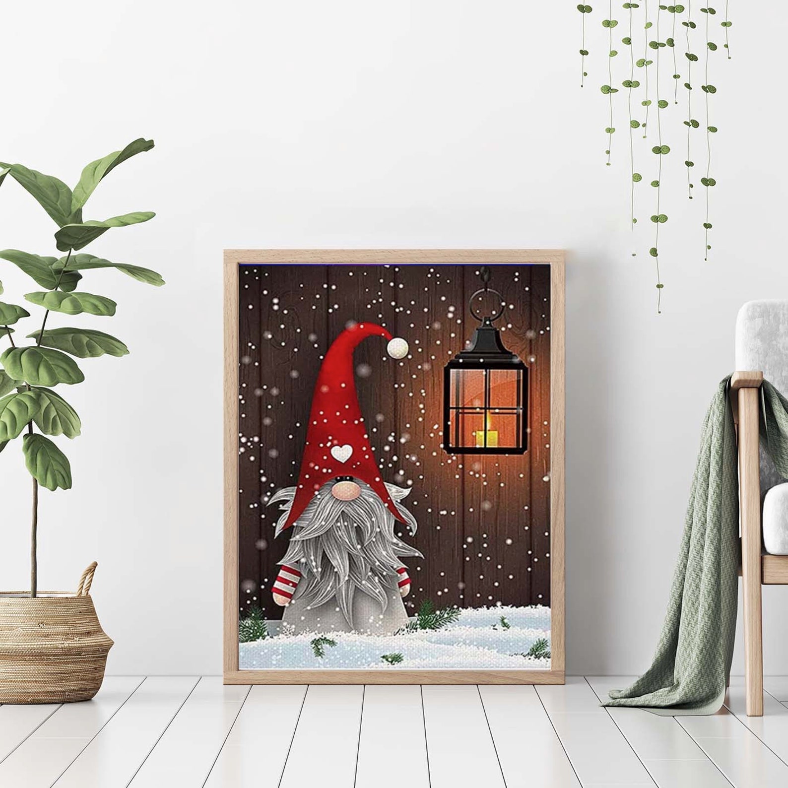 Christmas gnome painting