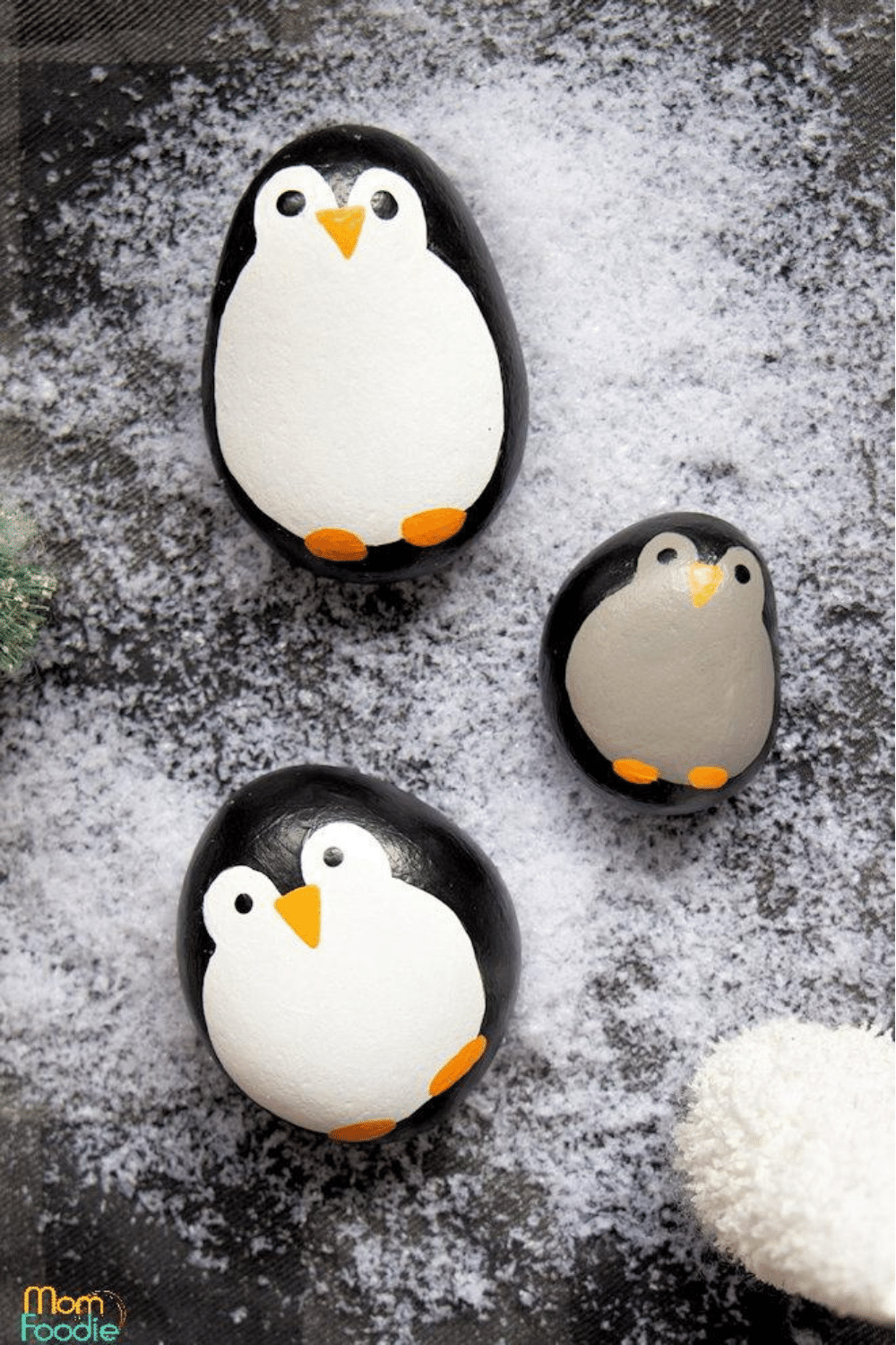 painted penguin rocks