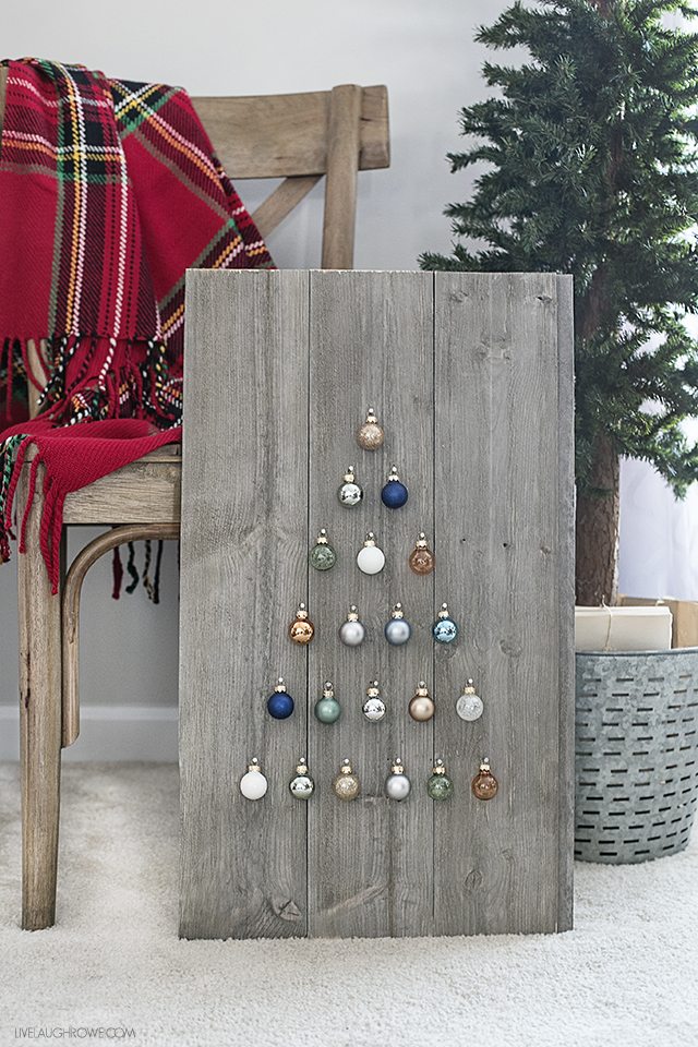 shiplap ornament display