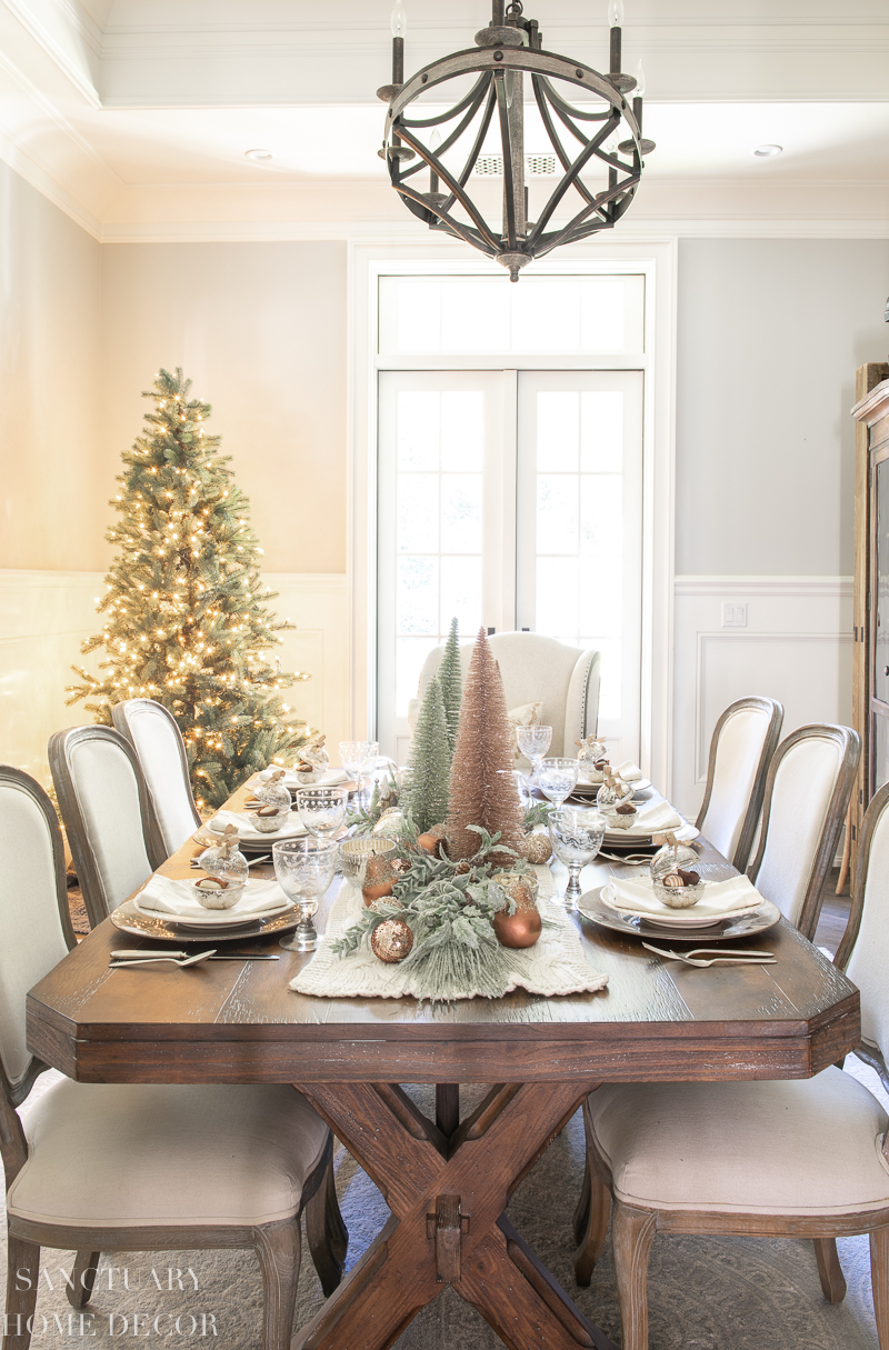 Vintage Style Christmas table setting