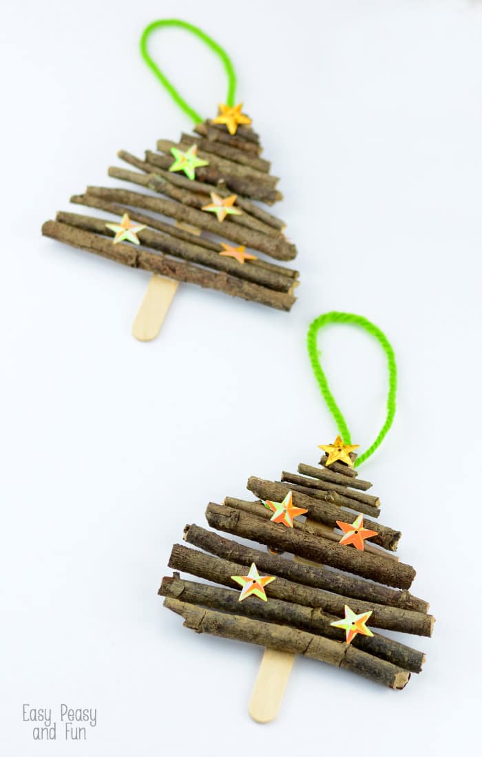 Popsicle Stick Tree Ornaments