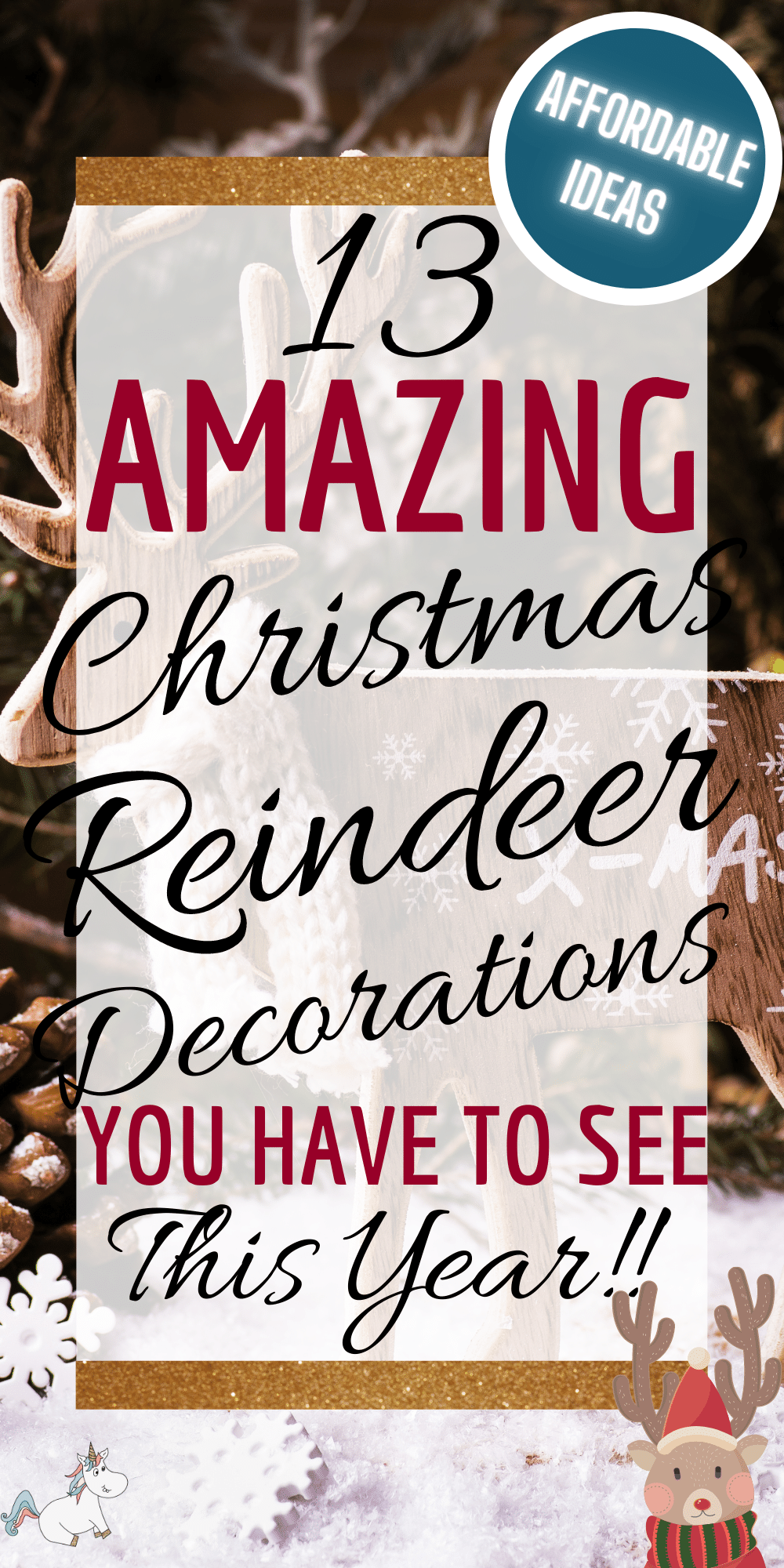 13 Amazing Reindeer Decorations That Are All Affordable, Festive, and Adorable! 