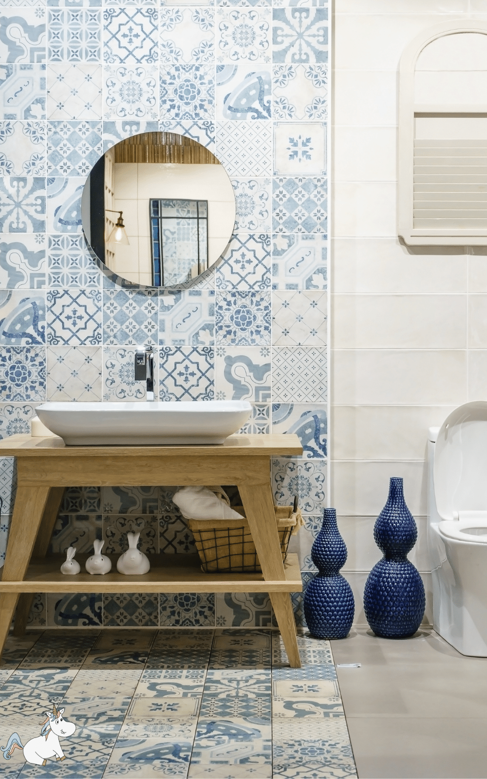 Rustic bathroom vanity with storage under sink