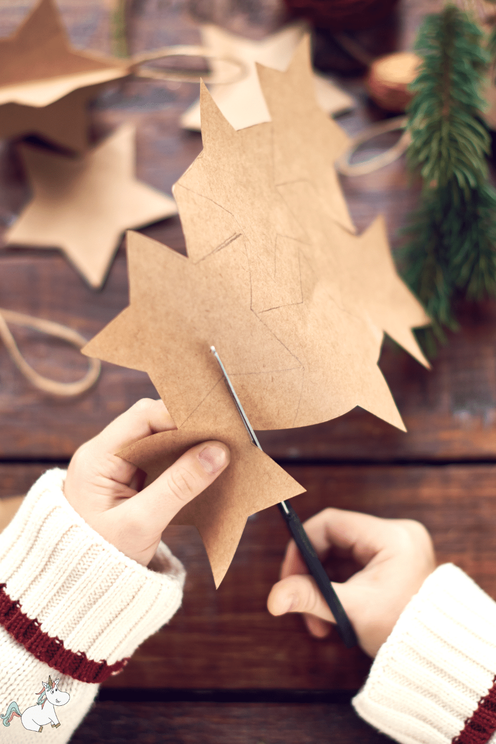 Cutting Christmas Stars Out Of Card Stock