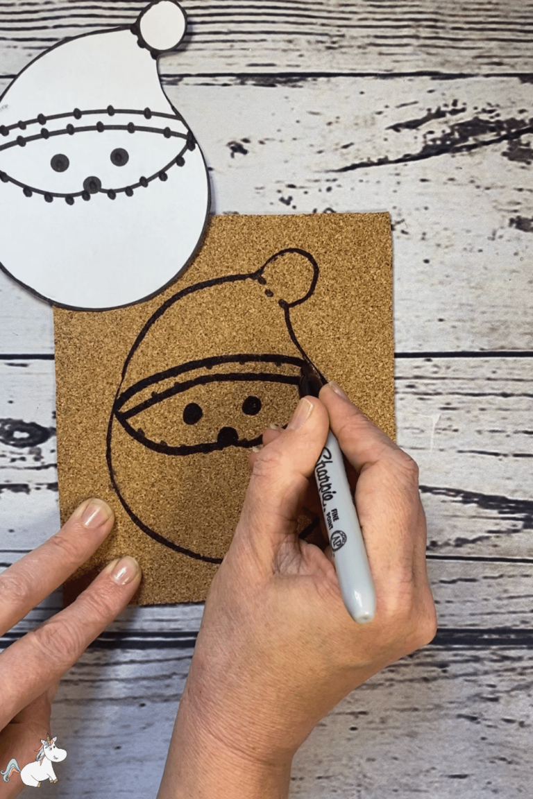 Adorable Santa Pom Pom Coaster! The Perfect Handmade Gift Idea The