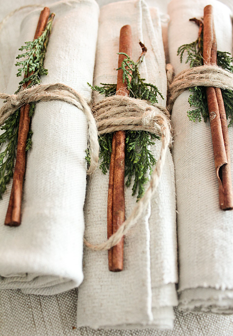 Cinnamon stick napkin rings diy